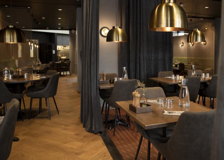 Interiör från restaurangen Kvarter5.